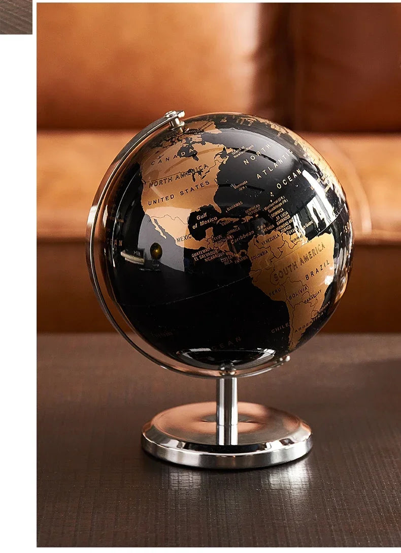 Metal Base World Globe, Rotating World Globe with Stand, for Children To Learn, for Classroom Geography Education