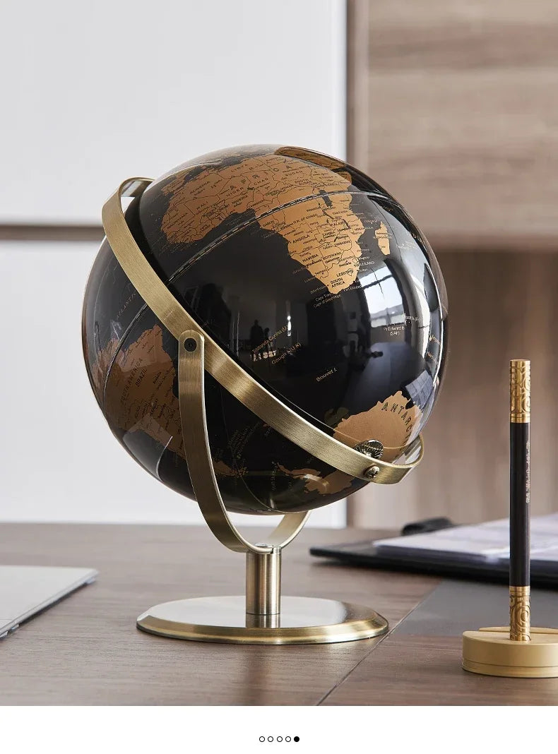 Metal Base World Globe, Rotating World Globe with Stand, for Children To Learn, for Classroom Geography Education