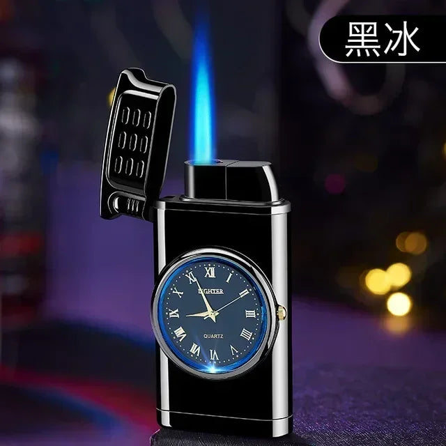 Rocker Metal Unusual Gas Lighters Jet Butane Torch Lighter Windproof Cigarette Cigar Lighter Gadgets for Men