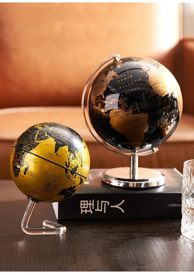 Metal Base World Globe, Rotating World Globe with Stand, for Children To Learn, for Classroom Geography Education