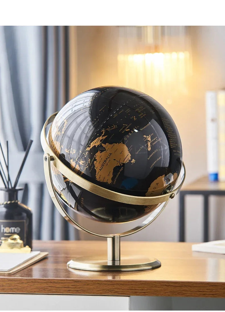 Metal Base World Globe, Rotating World Globe with Stand, for Children To Learn, for Classroom Geography Education