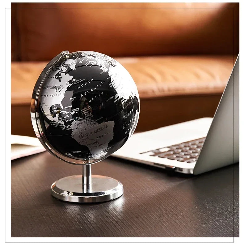Metal Base World Globe, Rotating World Globe with Stand, for Children To Learn, for Classroom Geography Education