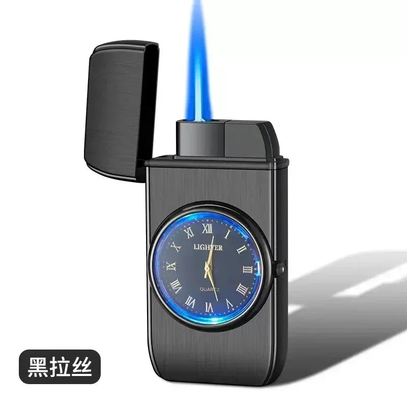 Rocker Metal Unusual Gas Lighters Jet Butane Torch Lighter Windproof Cigarette Cigar Lighter Gadgets for Men