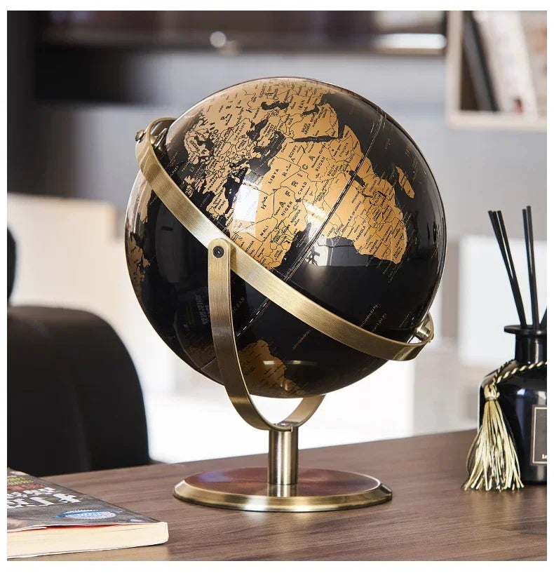 Metal Base World Globe, Rotating World Globe with Stand, for Children To Learn, for Classroom Geography Education