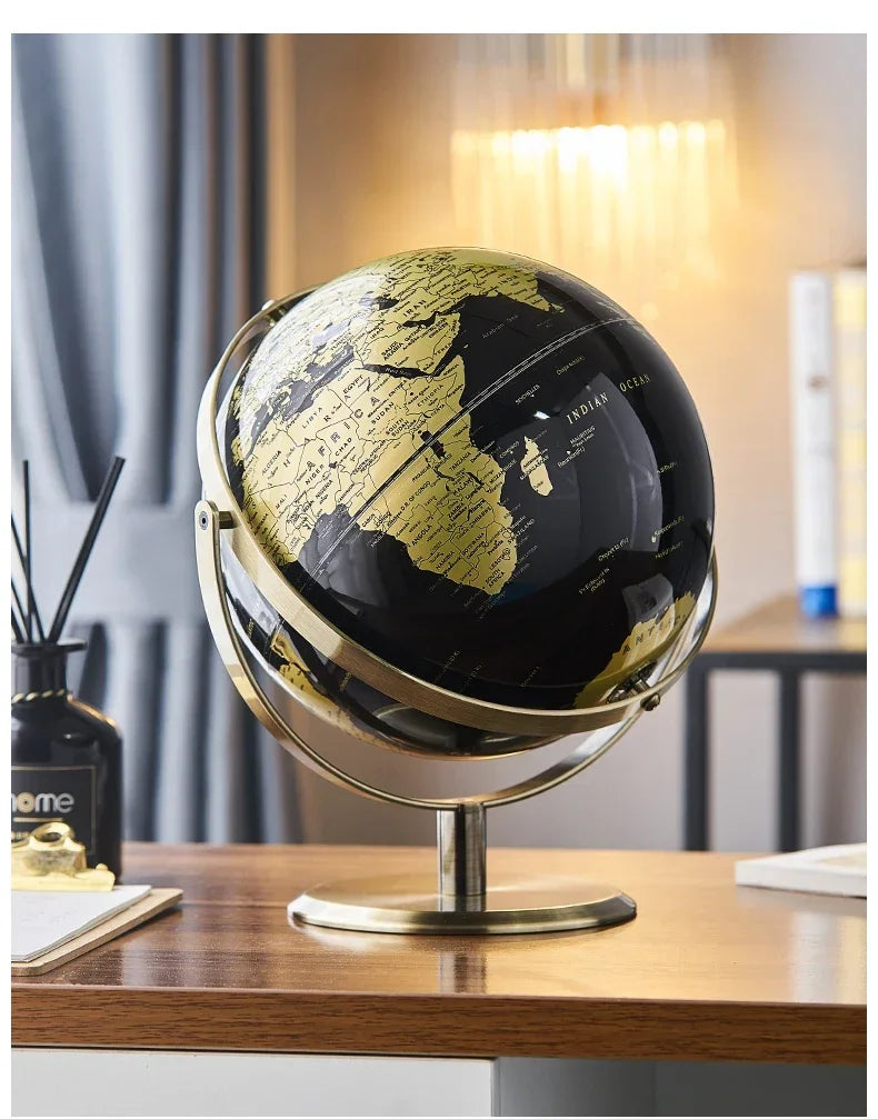 Metal Base World Globe, Rotating World Globe with Stand, for Children To Learn, for Classroom Geography Education
