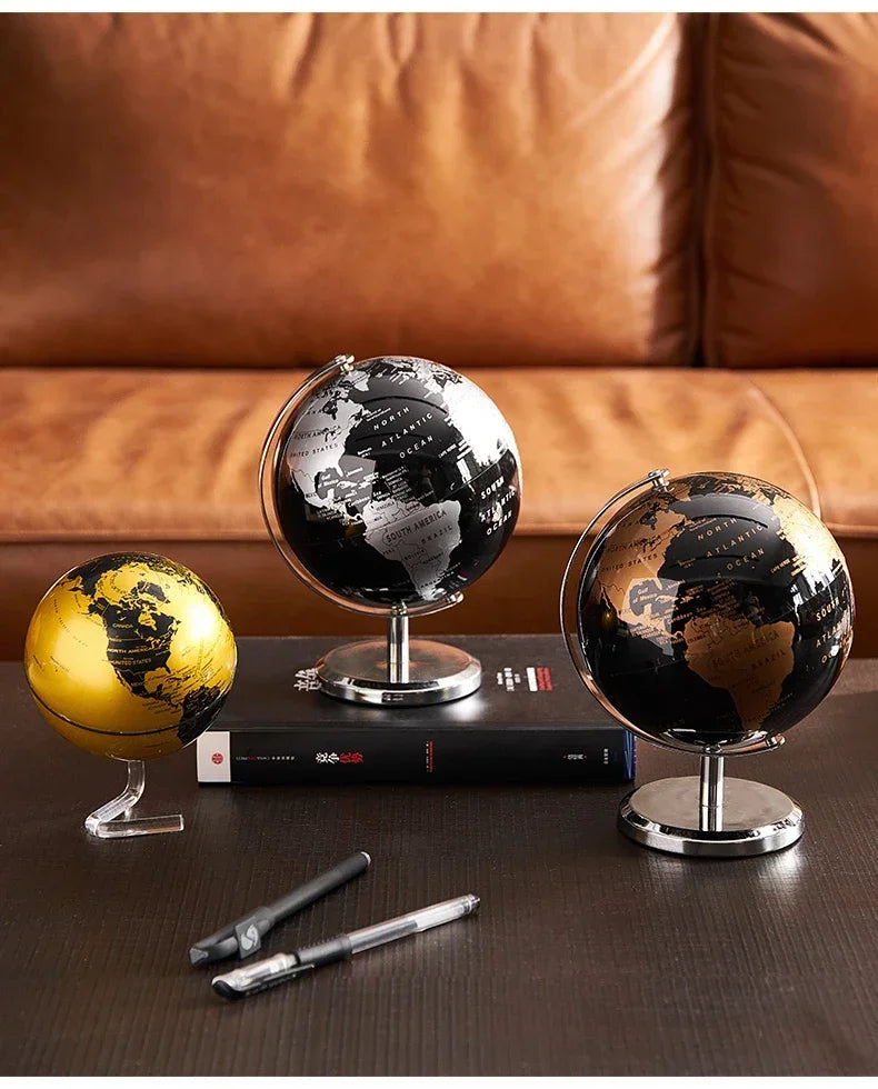 Metal Base World Globe, Rotating World Globe with Stand, for Children To Learn, for Classroom Geography Education