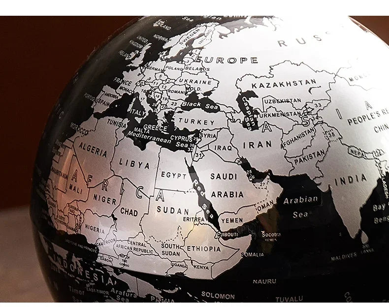 Metal Base World Globe, Rotating World Globe with Stand, for Children To Learn, for Classroom Geography Education