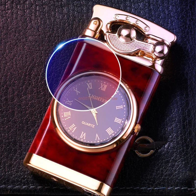 Rocker Metal Unusual Gas Lighters Jet Butane Torch Lighter Windproof Cigarette Cigar Lighter Gadgets for Men