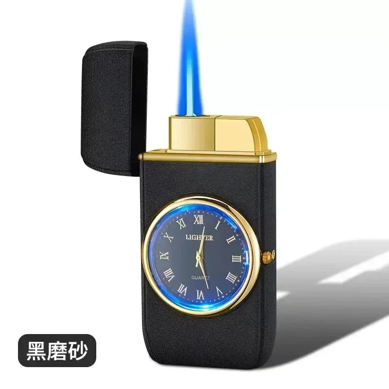 Rocker Metal Unusual Gas Lighters Jet Butane Torch Lighter Windproof Cigarette Cigar Lighter Gadgets for Men