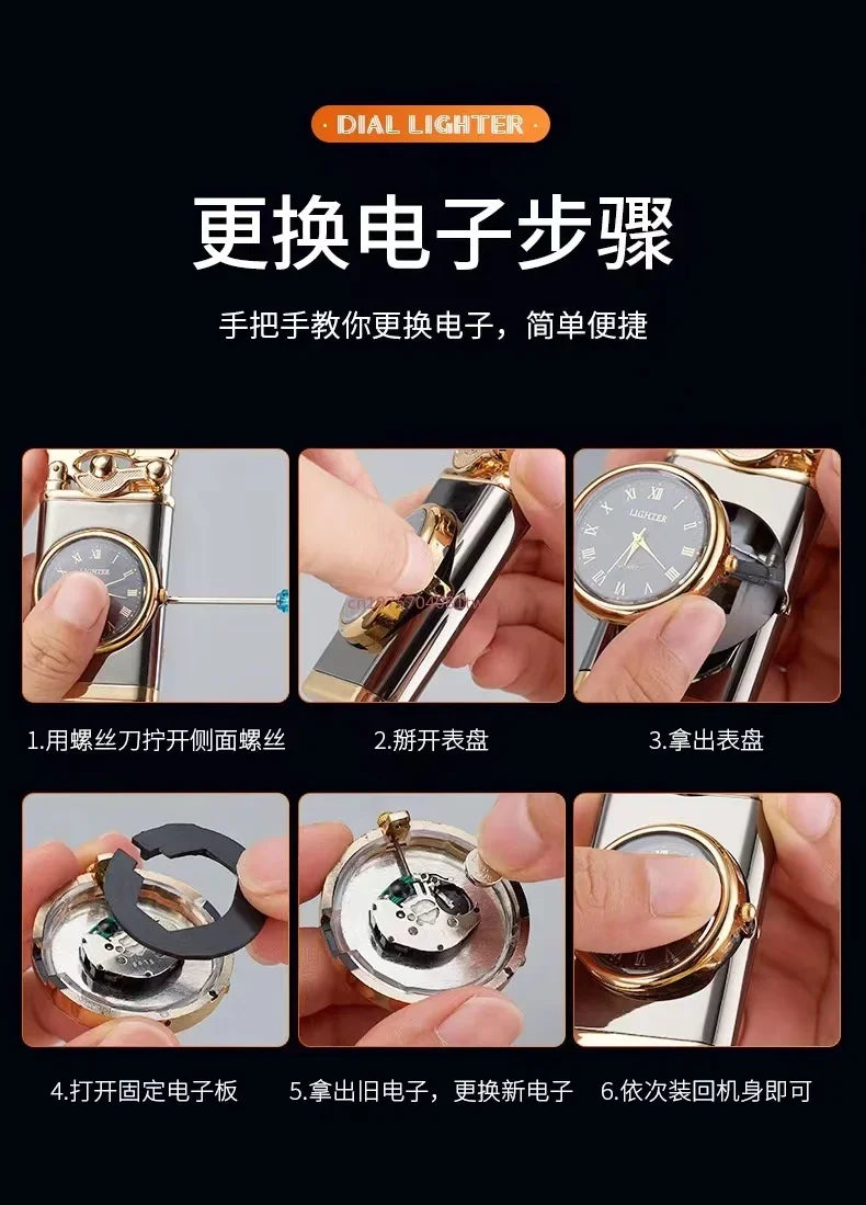 Rocker Metal Unusual Gas Lighters Jet Butane Torch Lighter Windproof Cigarette Cigar Lighter Gadgets for Men