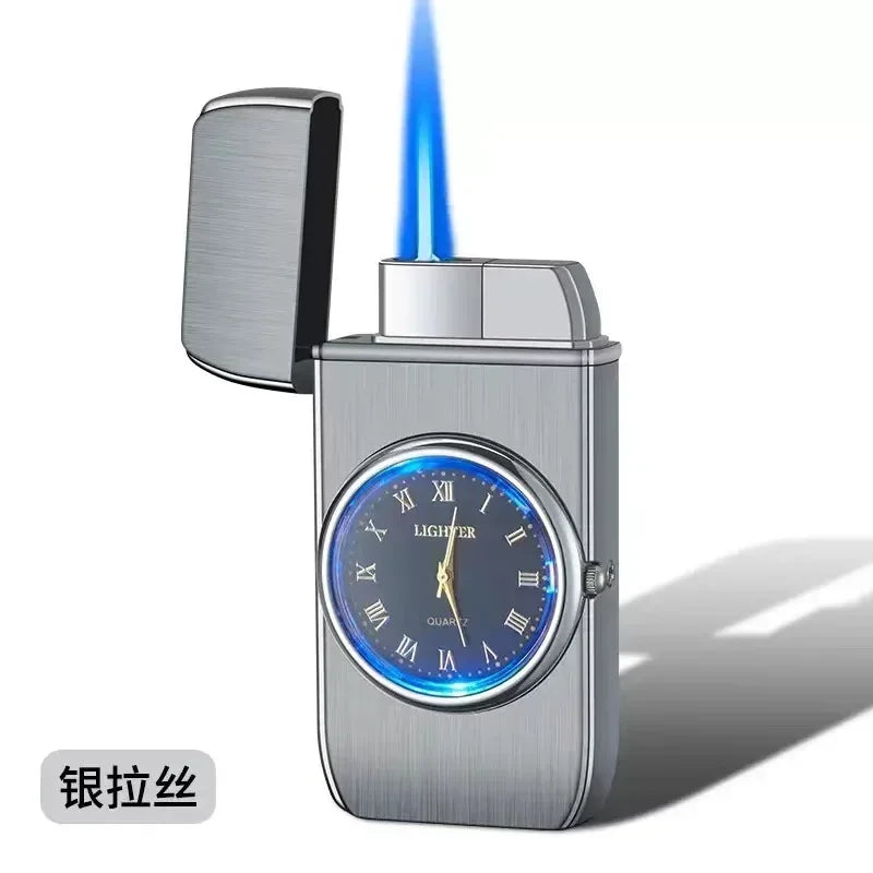 Rocker Metal Unusual Gas Lighters Jet Butane Torch Lighter Windproof Cigarette Cigar Lighter Gadgets for Men