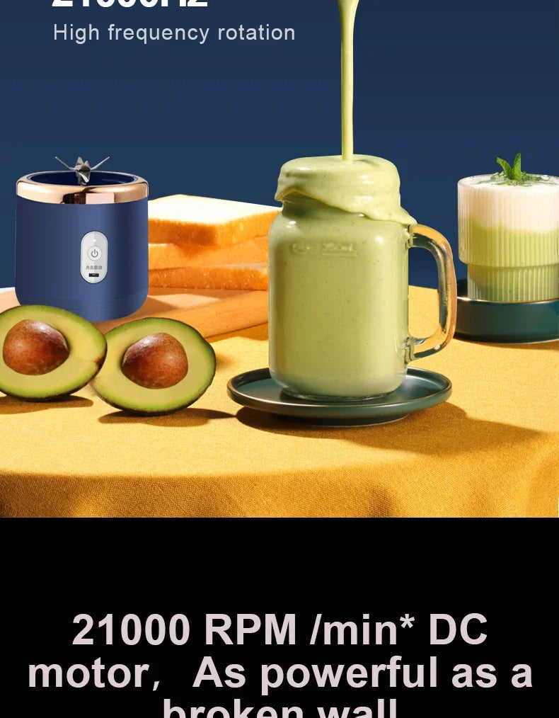 Portable Juicer Cup – 6 Blade USB Blender