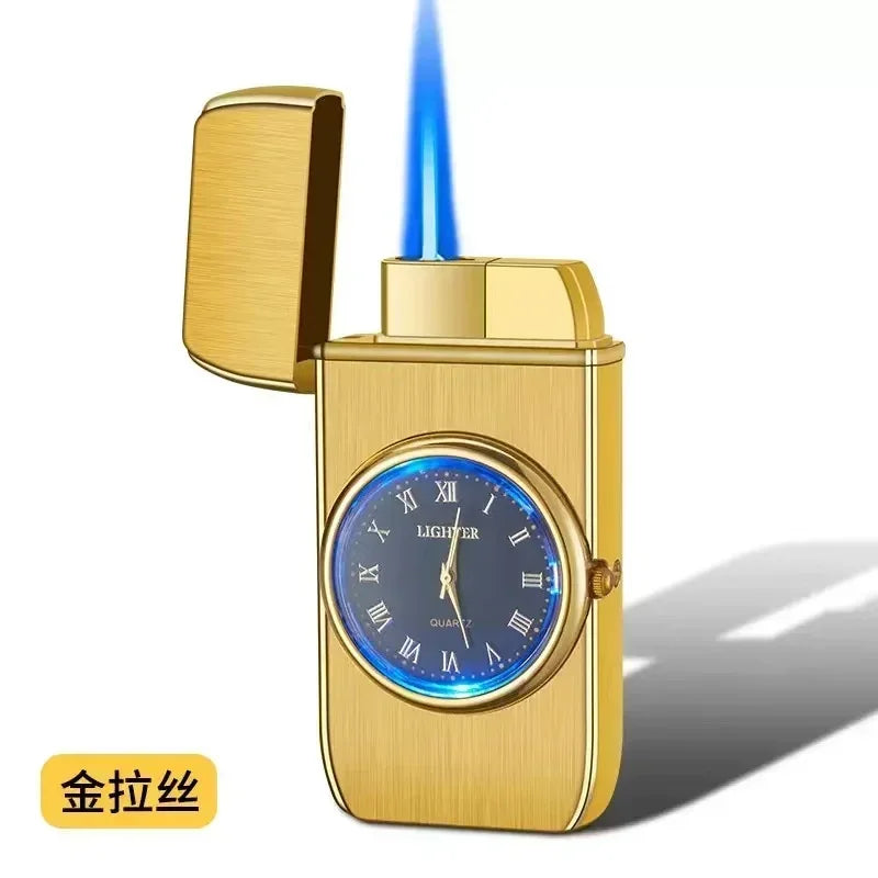 Rocker Metal Unusual Gas Lighters Jet Butane Torch Lighter Windproof Cigarette Cigar Lighter Gadgets for Men