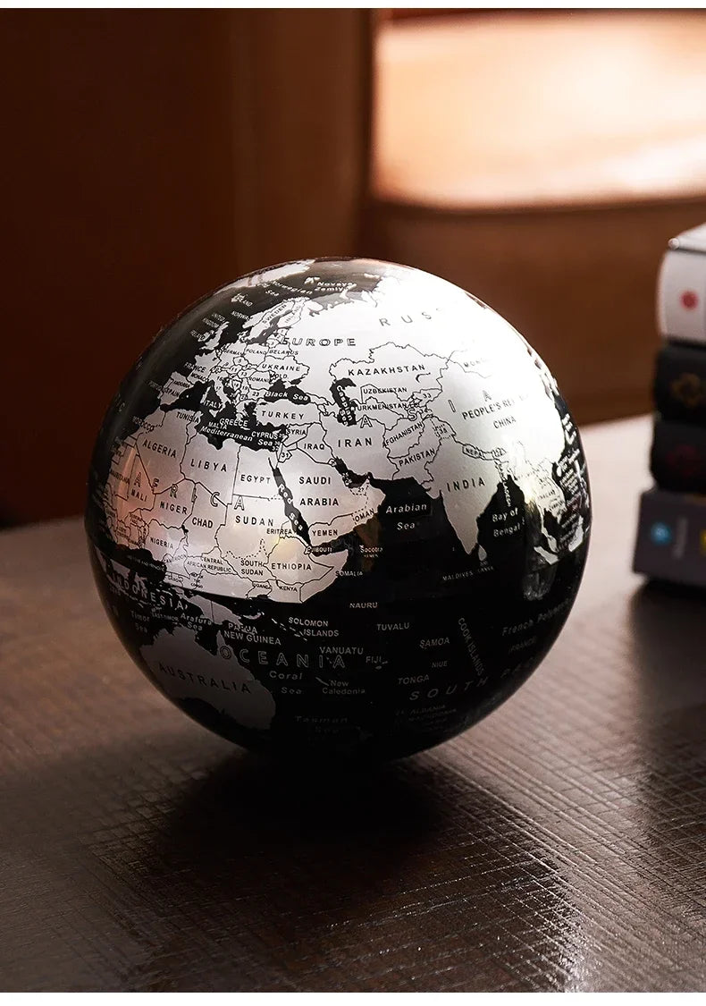Metal Base World Globe, Rotating World Globe with Stand, for Children To Learn, for Classroom Geography Education