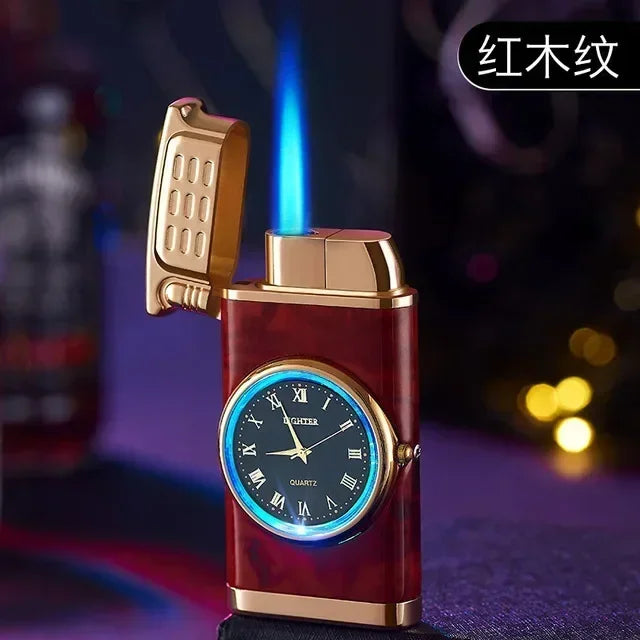 Rocker Metal Unusual Gas Lighters Jet Butane Torch Lighter Windproof Cigarette Cigar Lighter Gadgets for Men